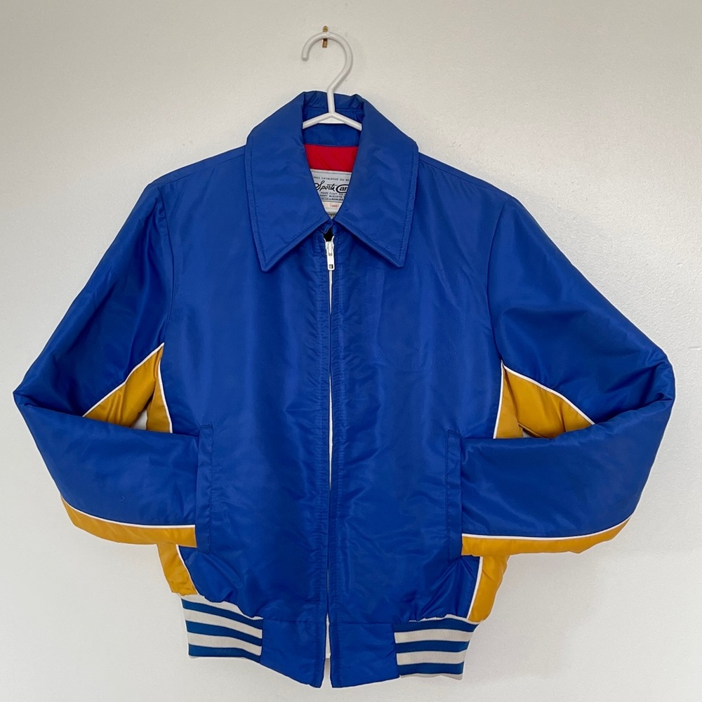 Vintage Blue & Yellow Bomber Jacket